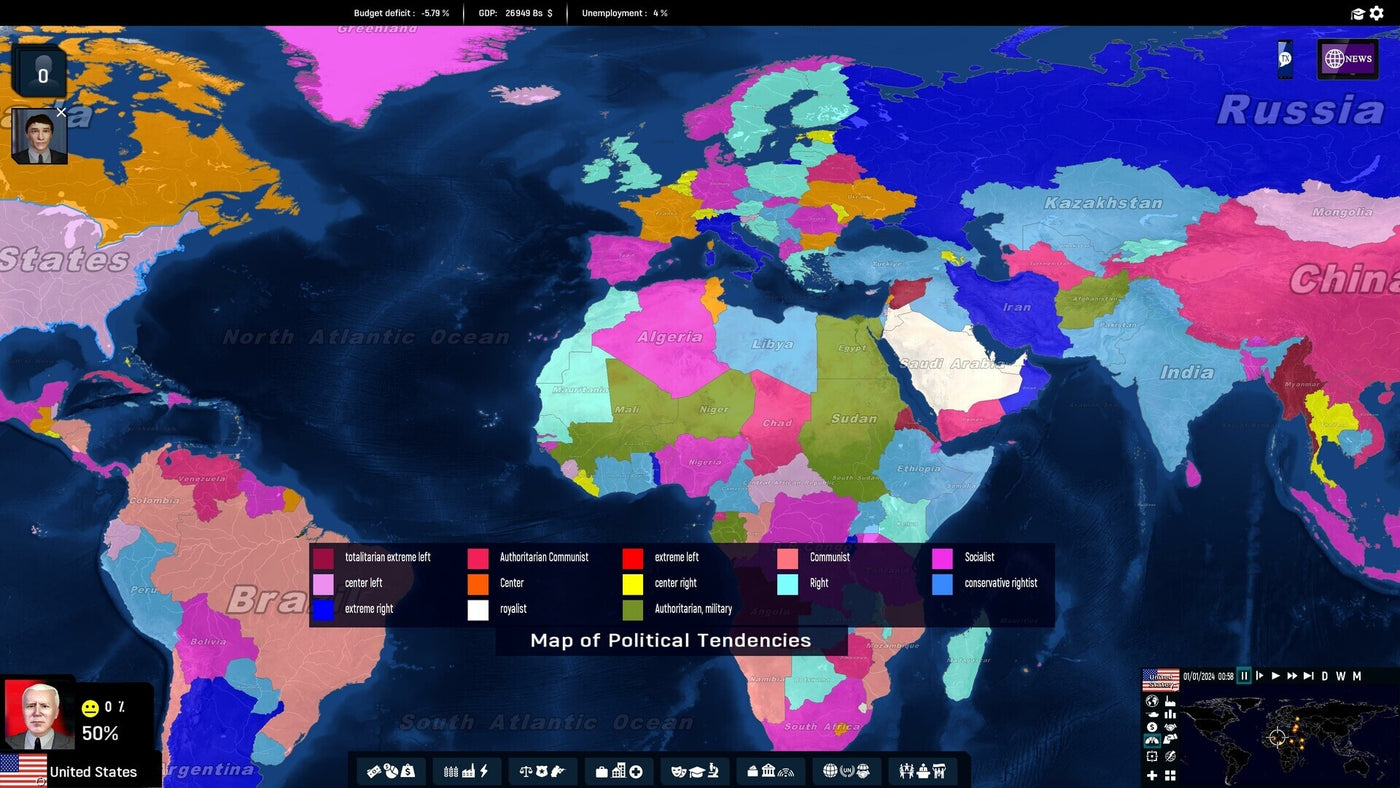 Geo-Political Simulator 5 (PC) - Steam Key - GLOBAL